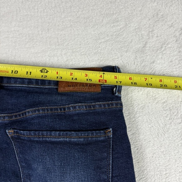 Mott & Bow Jeans Mens 34x30 Blue Slim Stretch Preppy Mid Rise Dark Wash Denim - Picture 13 of 16